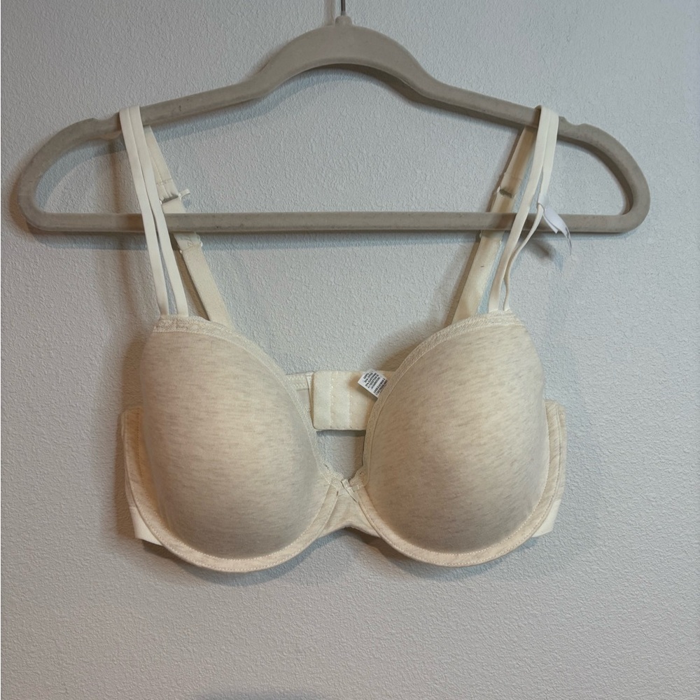 NWT Aerie‎ Oatmeal Lightly Padded T Shirt Bra 34DD